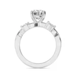 18K Solid Gold 1.19 Ct Round Cut Natural Diamond Engagement Ring - Image 4