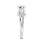 18K Solid Gold 1.34 Ct Round Cut Natural Diamond Engagement Ring with Marquise Pavé Accents - Image 6