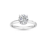 18K Solid Gold 1.61 CT Round Cut Natural Diamond Solitaire Engagement Ring