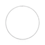 18K Solid Gold 12ct Natural Diamond Tennis Necklace