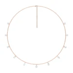 18K Solid Gold 3 CT Multi-shape Lab Grown Diamonds by the Yard Necklace - Image 3