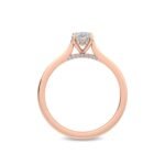 18K Solid Gold 0.72 Ct Oval Natural Diamond Solitaire Engagement Ring - Image 2