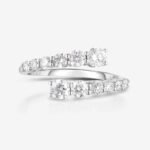 1.20 CT Natural Graduated Diamond Wedding Ring in 18K Solid Gold