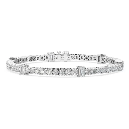 18K Solid Gold 6.15ct Natural Diamond Tennis Bracelet