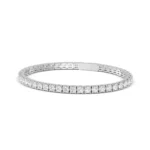 18K Solid Gold 2.81 ct Natural Diamond Tennis Bracelet