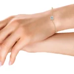 18K Solid Gold 0.90 ct Round Cut Natural Diamond Solitaire Bracelet - Image 5