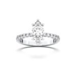 18K Solid Gold 1ct Marquise Cut Halo Natural Diamond Solitaire Engagement Ring