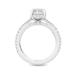 18K Solid Gold 2.50 CTW Radiant Cut Lab Grown Diamond Engagement Ring - Image 5