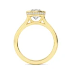 18K Solid Gold 2.13 Ct Bezel Set Oval Natural Diamond Engagement Ring - Image 3