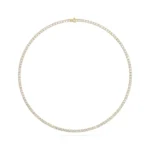 18K Solid Gold 12ct Natural Diamond Tennis Necklace - Image 3
