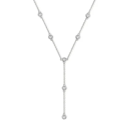 18K Solid Gold Multi Bezel Set Natural Diamond Pendant Necklace