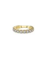 18K Solid Gold 1.5 Carat Lab Grown Diamond 15 Stone Anniversary Ring | 1.5 Carat Diamond Wedding Ring - Image 3