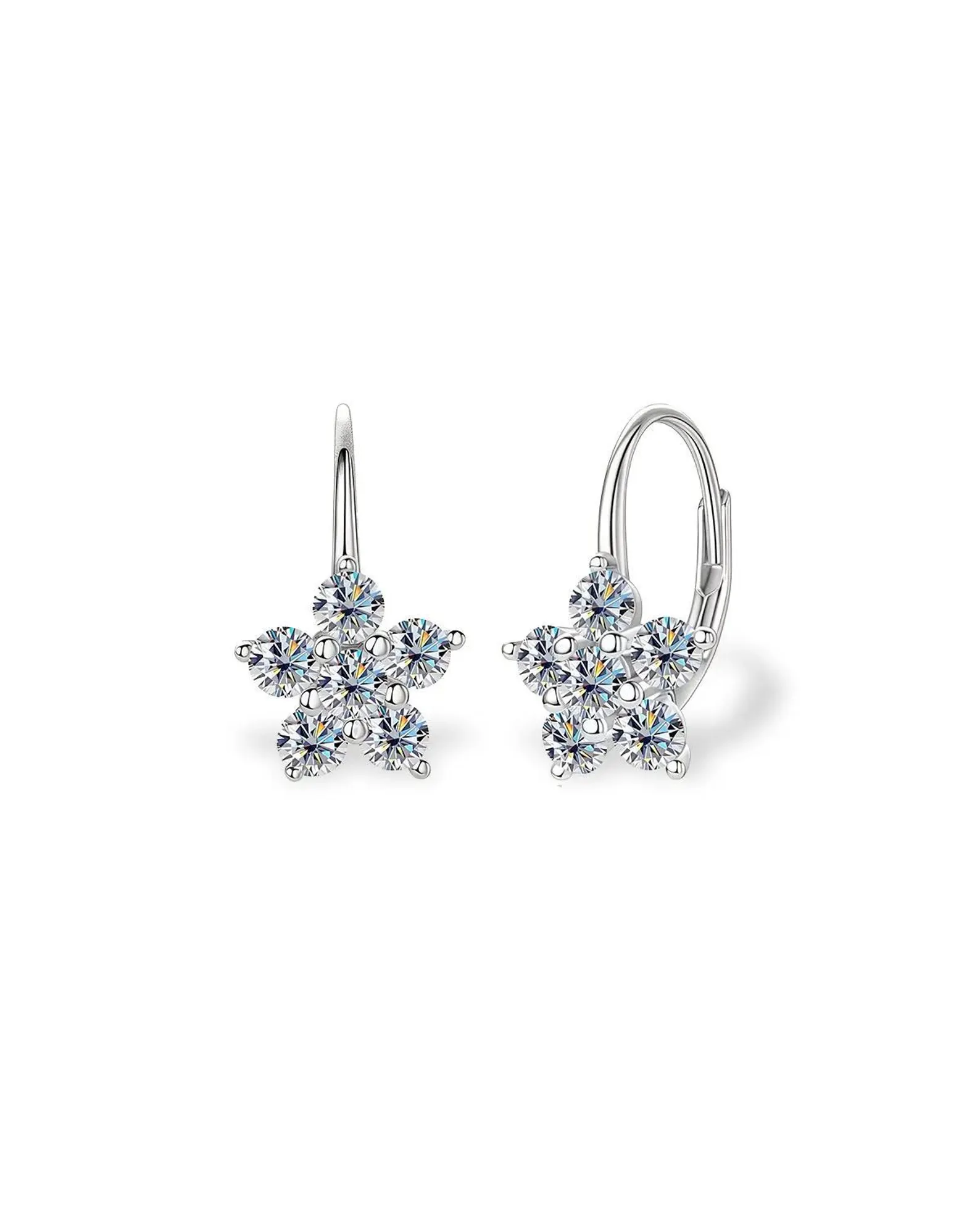 18K Solid Gold 1.2ctw Delicate Floral Natural Diamond Stud Earrings 18K Solid Gold 1.2ctw Delicate Floral Natural Diamond Stud Earrings