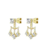 18K Solid Gold 2.4ctw Natural Diamond Split Drop Earrings | Unique Diamond Dangle Earrings - Image 4