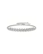 18K Solid Gold 1.2ct Natural Diamond Wave Bracelets
