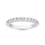 18K Solid Gold 0.32Ct Natural Diamond Half Eternity Band