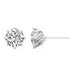 18K Solid Gold Round Brilliant 2.0 CTW 8-Prong Natural Diamond Stud Earrings