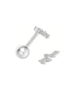 18K Solid Gold Small Lab Grown Diamond Stud Earrings - Image 4