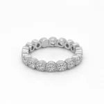 18K Solid Gold 0.61 CTW Round Cut Natural Diamond Full Eternity Band - Image 5