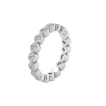 18K Solid Gold 0.61 CTW Round Cut Natural Diamond Full Eternity Band - Image 2