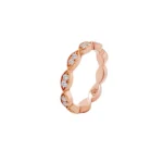 18K Solid Gold 0.38 CTW Round Cut Natural Diamond Full Eternity Band - Image 3