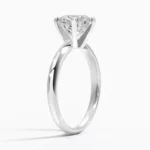 18K Solid Gold 1.00 CT Round Cut Lab Grown Diamond Solitaire Engagement Ring - Image 2