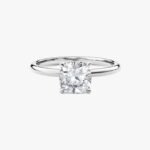 18K Solid Gold 2.00 CT Cushion Cut Lab Grown Diamond Solitaire Engagement Ring - Image 2