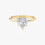 18K Solid Gold 2.00 CT Heart Cut Solitaire Natural Diamond Engagement Ring