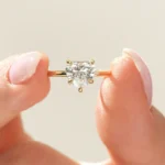 18K Solid Gold 2.00 CT Heart Cut Solitaire Natural Diamond Engagement Ring - Image 4