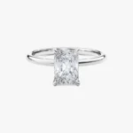 18K Solid Gold 2.00 CT Radiant Cut Lab Grown Diamond Solitaire Engagement Ring - Image 2