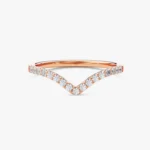 18K Solid Gold 1.00 CT Natural Diamond Alternating Curved Ring - Image 3