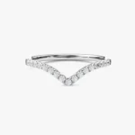 18K Solid Gold 1.00 CT Natural Diamond Alternating Curved Ring - Image 2