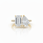 Radiant Pear Duo Romance 18K Lab Grown Diamond Toi et Moi Engagement Ring - Image 3